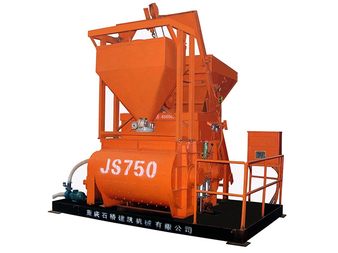 营口JS750带水泥称量斗搅拌机